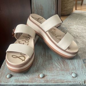 Sam Edelman SIZE 6 Platform Cream Sandals
